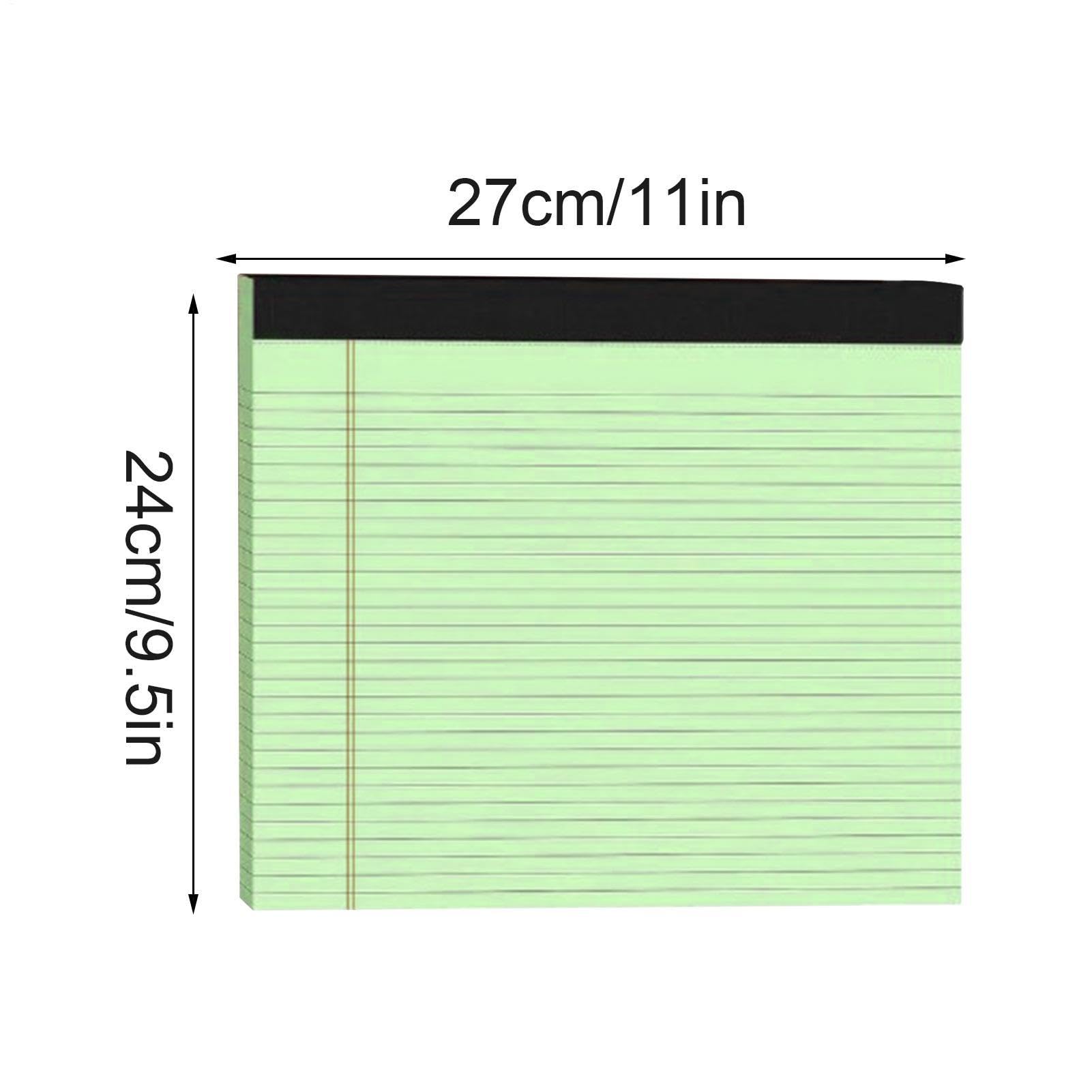 Wide Legal Pads, With Clean Tear Convenience, 24x27x5cm, Landscape Pink Purple Blue Green Yellow College Ruled Note Pad - Image 6
