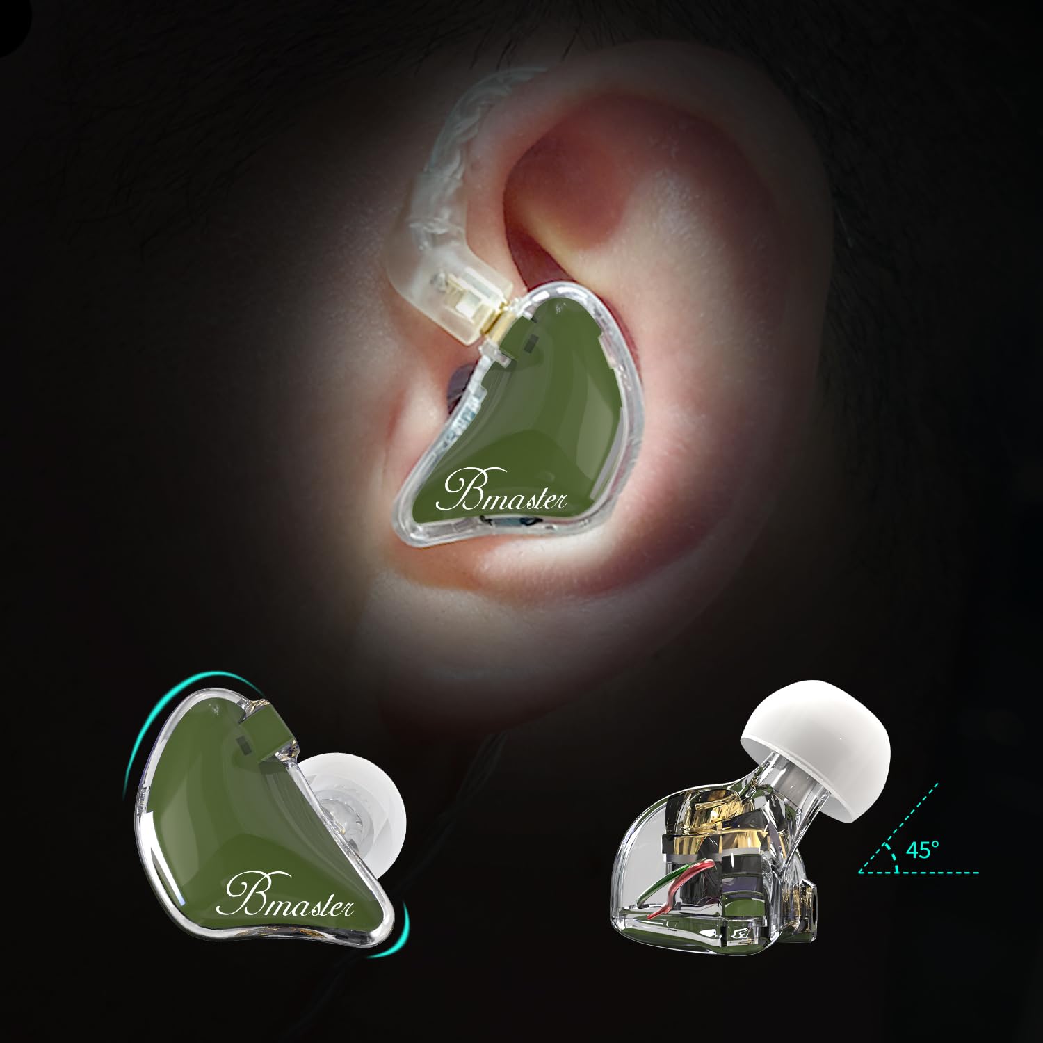 BASN Bmaster Earphones for Musicians Hybrid Triple Drivers Earbuds - Dettaglio