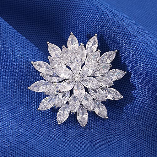 Image of Brooch Pins for Women Fashion Jewelry Cubic Zirconia Brooches and Pins for Birthday Wedding Party Gift