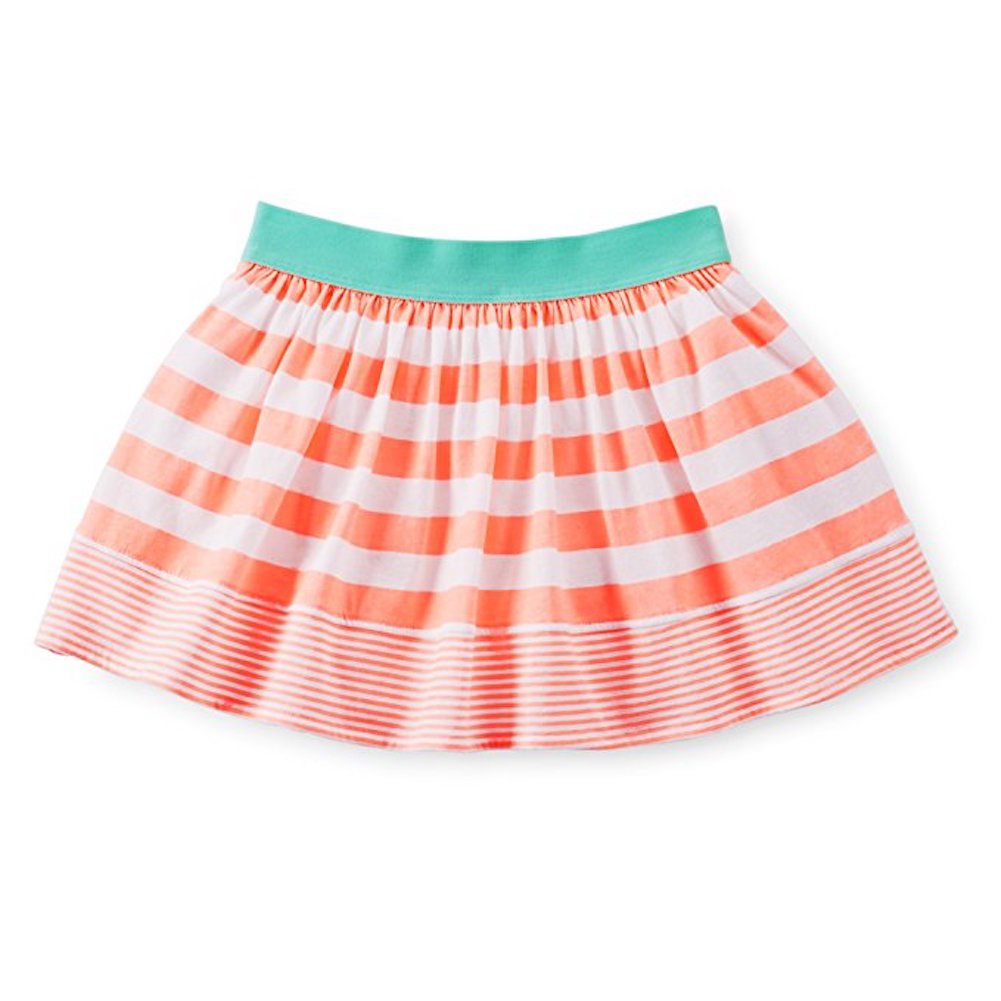 Carter's Baby Girl's Dot Striped Skort (24 Months, Coral Stripe)