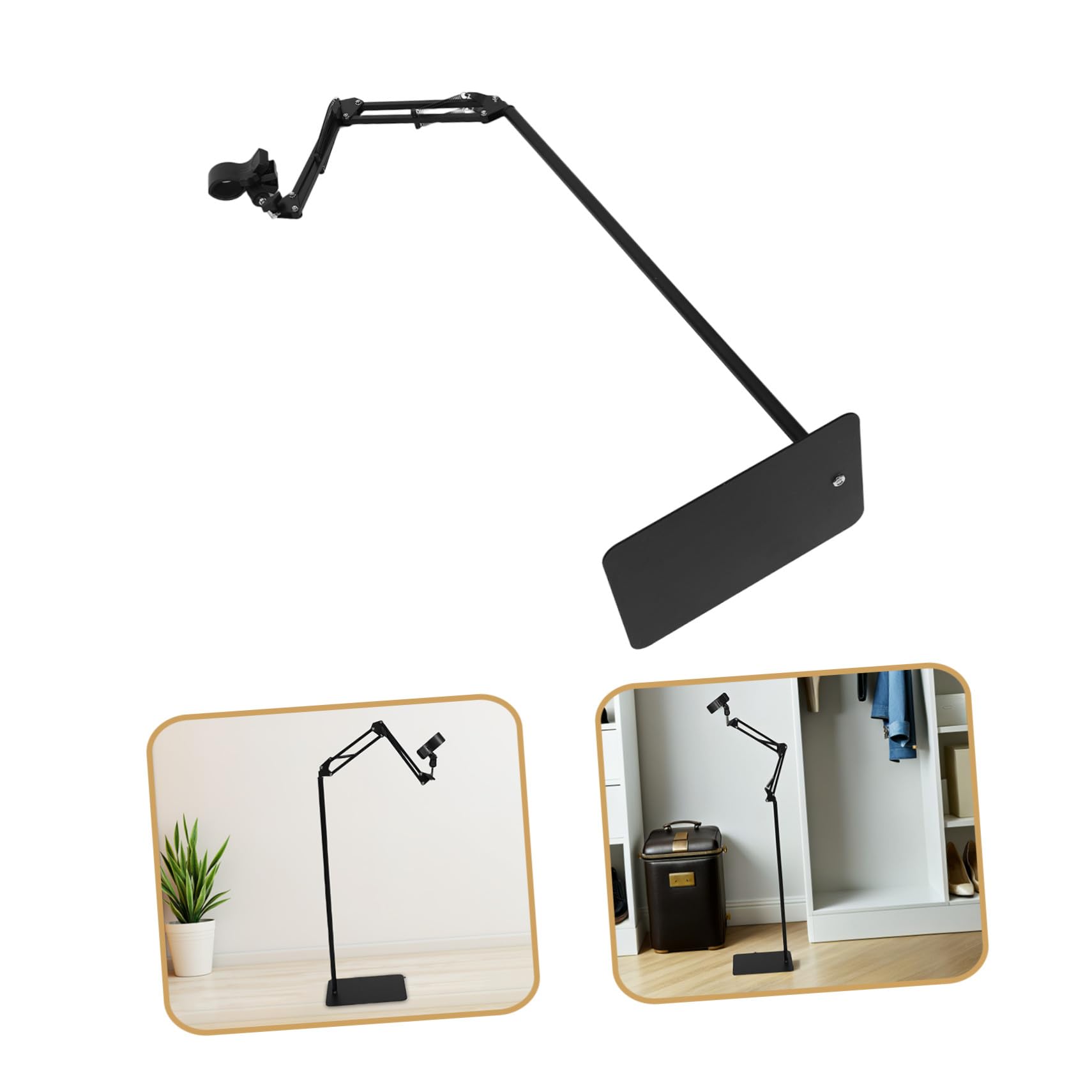 HEMOTON Soporte para Secador de Pelo Ajustable con Brazo Plegable y Clip Antideslizante para Salón Hogar y Baño Diseño Manos Libres para Usar Fácilmente