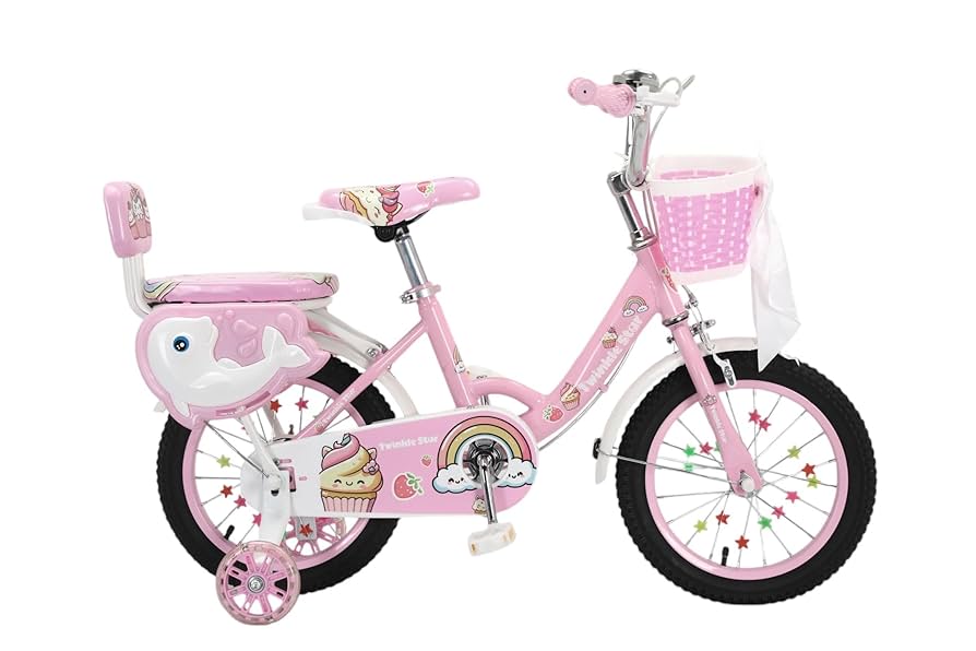 Touch Of Venetian 12" Girls Children Bike Stabilisers Wheels Bell Kids