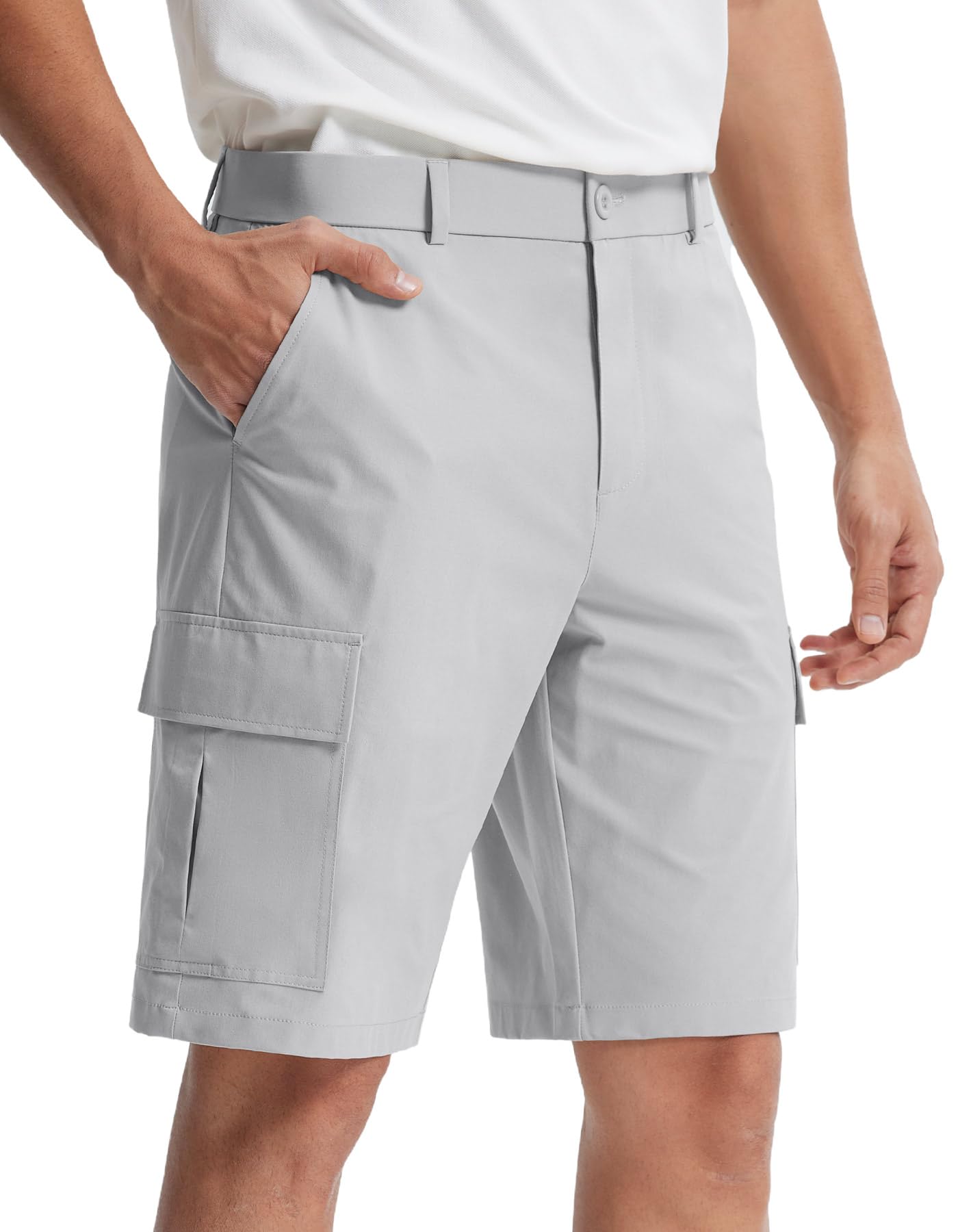 Libin Men's Golf Shorts with Pockets Work Dress Shorts Casual Flat Front Hybrid Short Lightweight Quick Dry Classic Fit