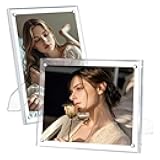Egofine 6x8 Acrylic Frames 2 Pack, Clear Picture Frames with Stand, Magnetic Acrylic Photo Frames for Tabletop Display Horizontally or Vertically