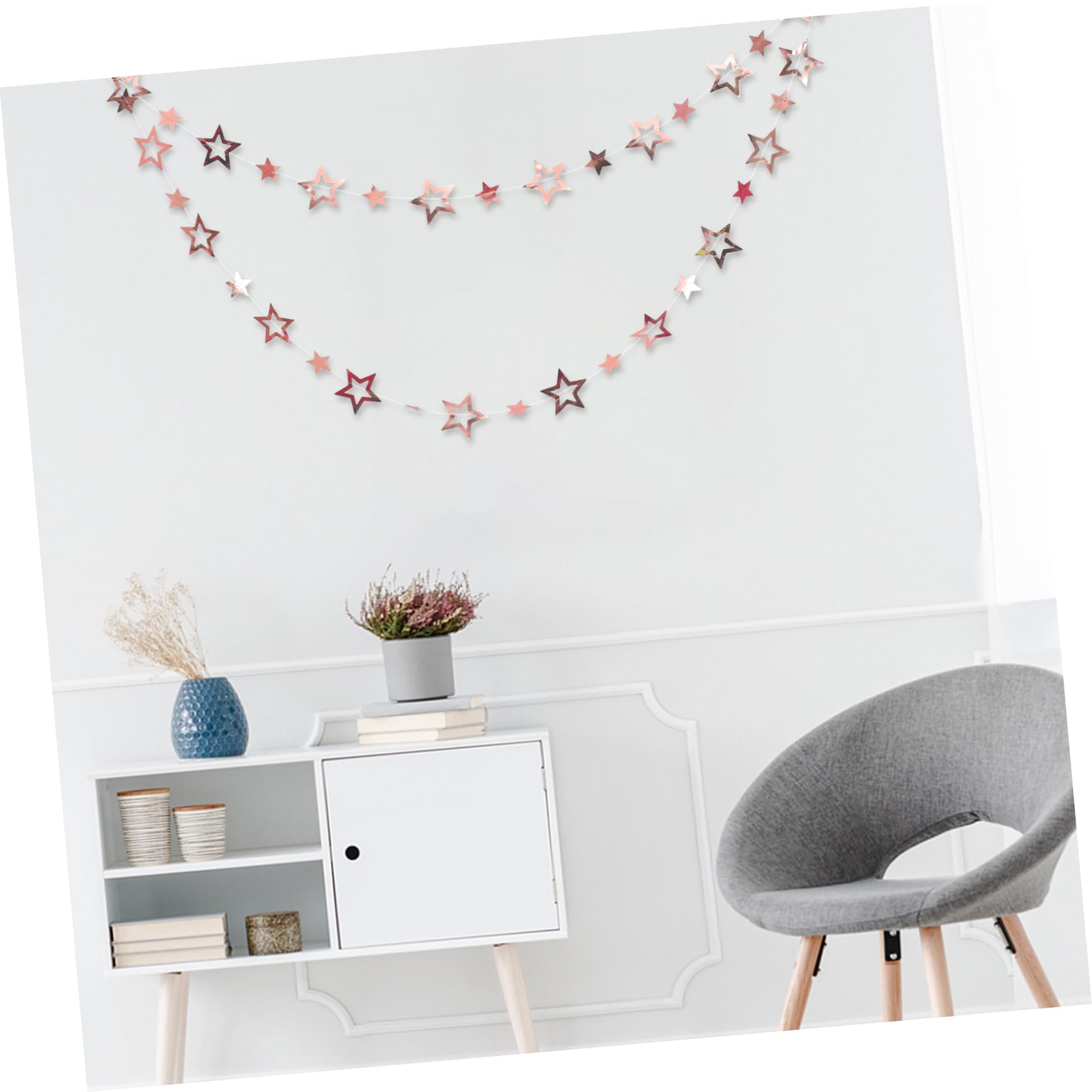 Abaodam 15 Piezas Tira De La Guirnalda De Boda Decoración De Estrellas Adornos De Metal Pancarta Colgante Decoración De Natividad Banderines Brillantes Pancartas De Estrellas