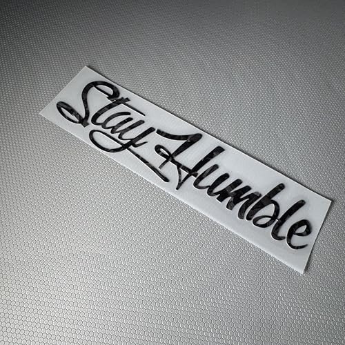 Image of Car Stickers for Stay Humble Auto Front Rear Windshield Window Decal Vans Truck Window Tail Decoration (Flower Carbon Silver, 20x5cm)