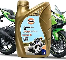 Óleo Lubrificante Sintético Para Moto Gulf Syntrac 4T 10W-40 Proteção Máxima Para Seu Motor Garanta Máxima Performance E Durabilidade Para Sua Moto Com O Óleo Sintético Gulf Syntrac 4T 10W-40