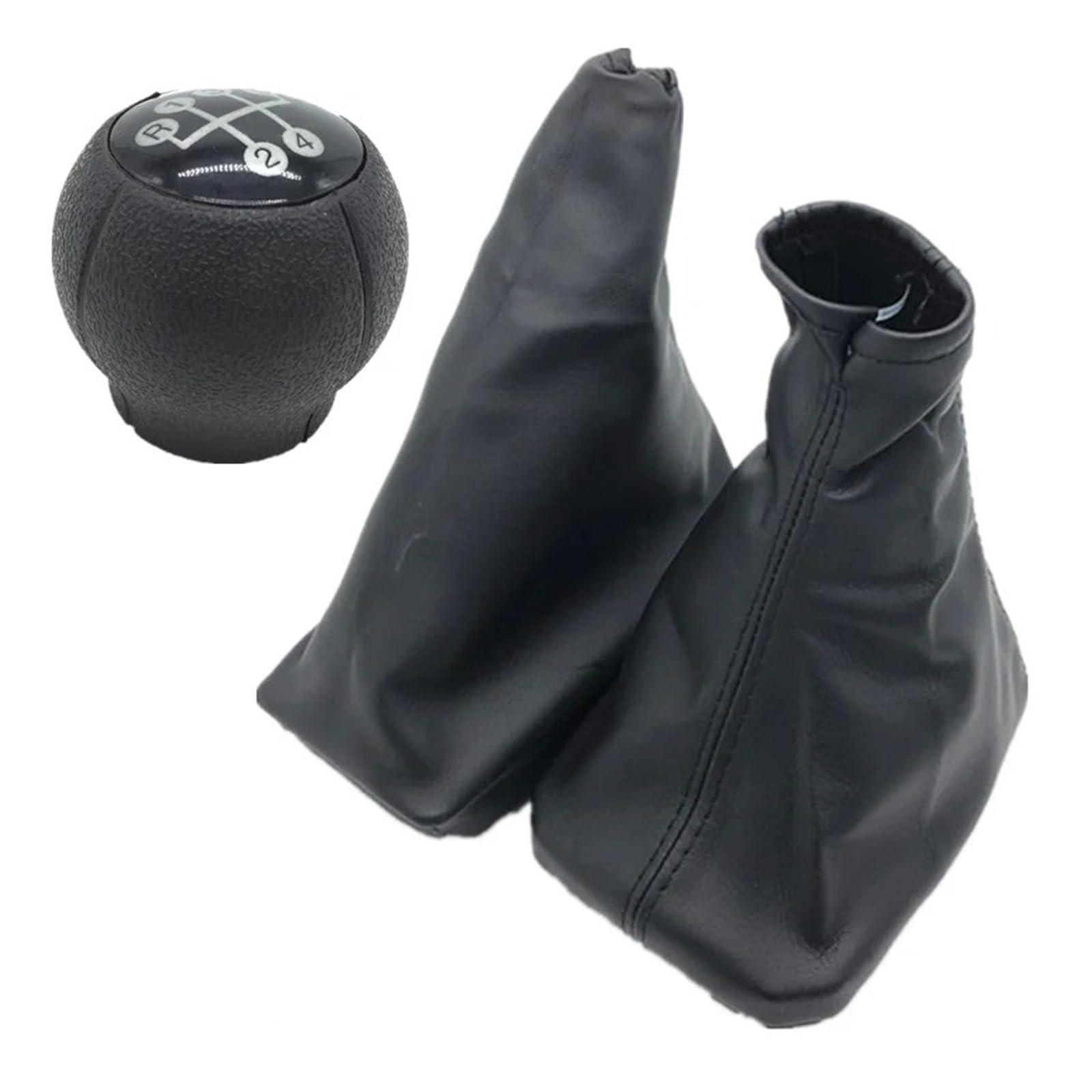 Bxbdekqgl Combo 3Pcs Gear Shift Knob Manual Gear Shift Knob Pu Gaiter Boot Handbrake Grip Cover For Opel For Corsa C For Tigra B For Combo Abs Interior Set(Combo 3Pcs)