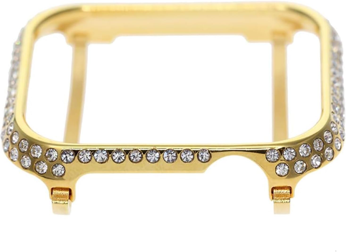 Compatible with Apple Watch Bling Cover Series 11 10,Sparkling Rhinestone Diamond Case Bezel Metal Bumper for iWatch S11 S10 46mm,Gold - Image 2