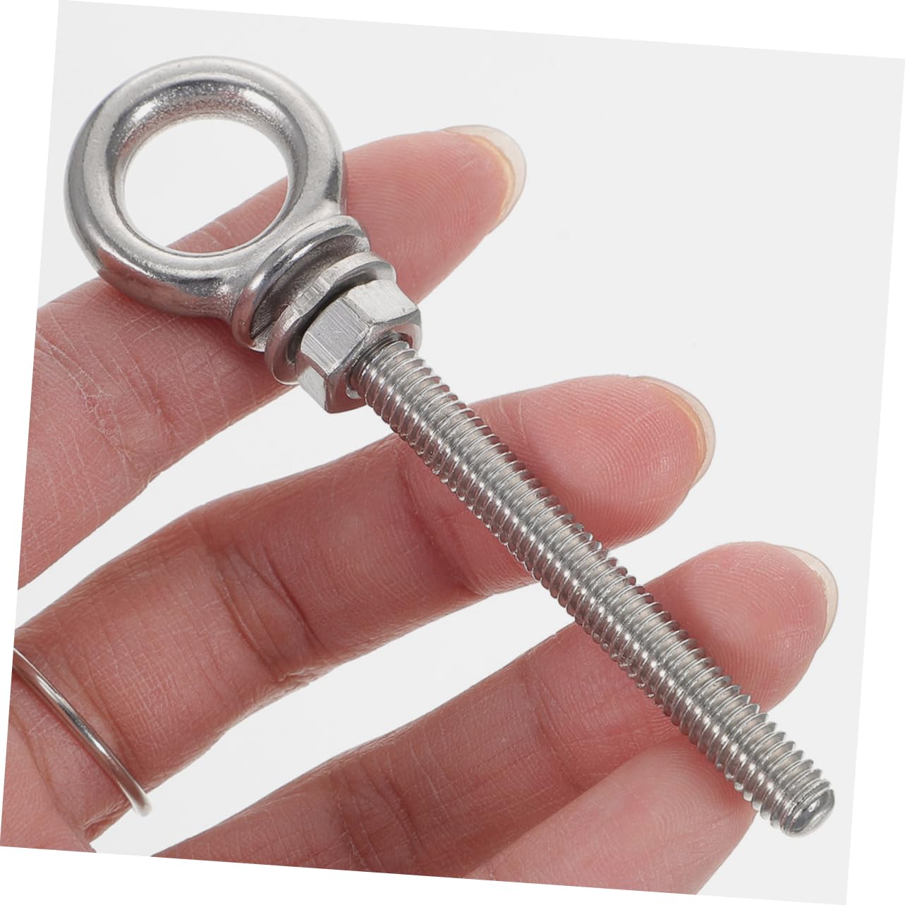 KALLORY Stainless Steel Eye Bolt Screw Heavy Duty Lifting Ring Fastener for Hammock Ceiling and Cabinet Installation Durable Design