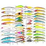 ゆ Regalo: Todos los señuelos son ampliamente utilizados y cuidadosamente seleccionados. Pueden satisfacer las necesidades de diferentes variedades de peces que captura. Herramientas maravillosas para los amantes de la pesca. Ideal para Navidad, Acción de Gracias, Día del padre, etc.