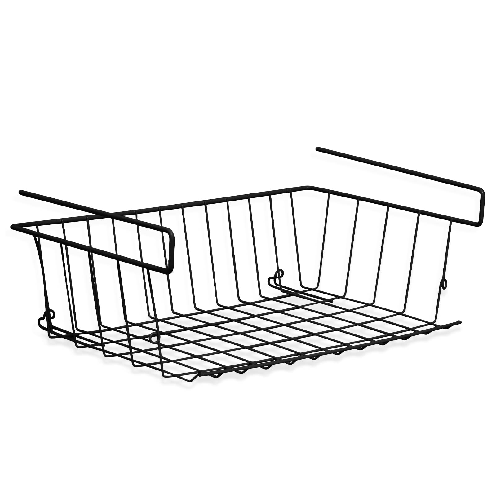 Winsome Black Under Shelf Storage Baskets With Open Front, Versatile Shelf Basket Under Desk Hanging Wire Basket Organiser For Kitchen Shelves, Pantry, Office Desk And Cabinets |