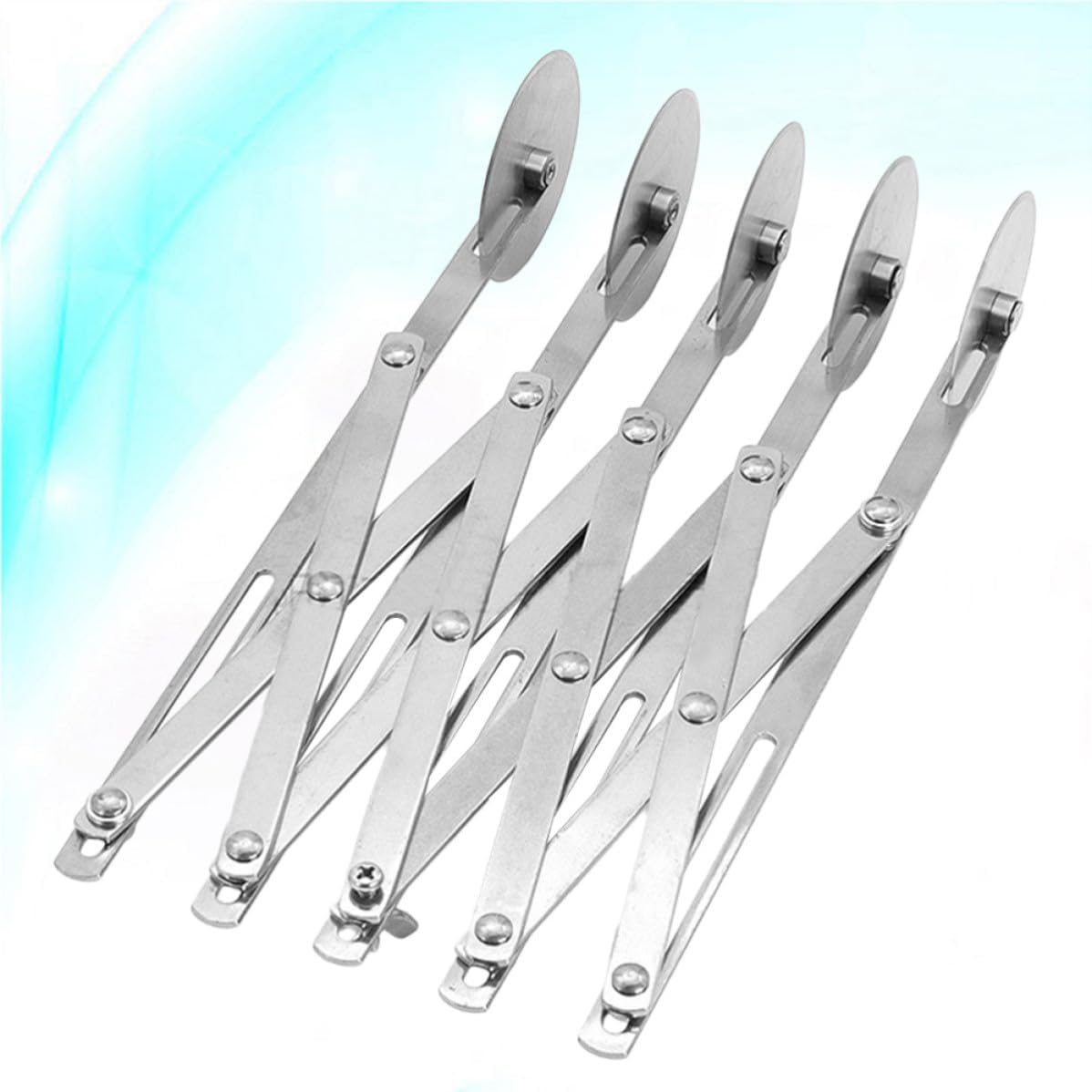 Stainless Steel Pizza Cutter Adjustable Dough Divider with 5 Wheels