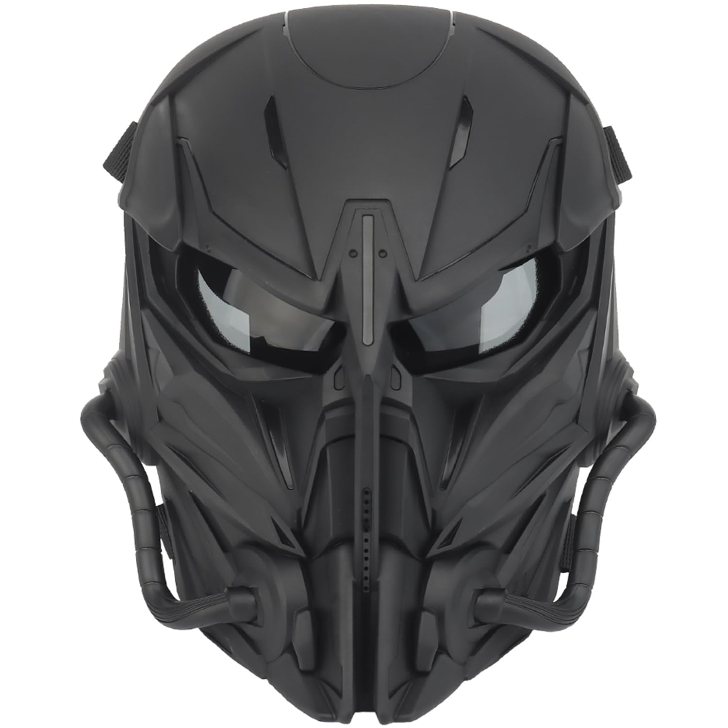 Maschera Airsoft Maschera integrale Alien Cosplay con occhiali per Halloween Cosplay Movie Props Paintball CS Gioco