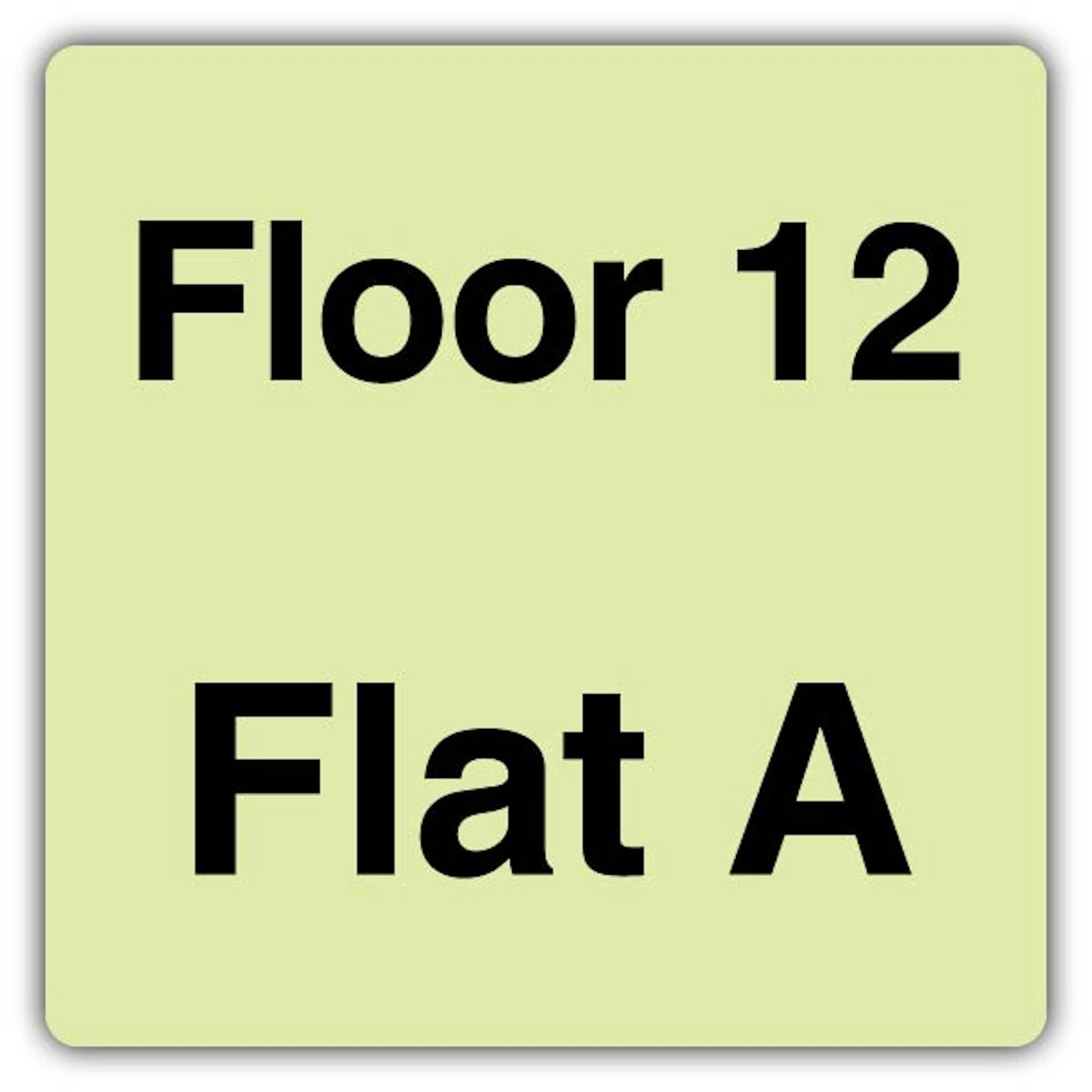 V Safety Floor 12 Flat A Schild – 300 x 300 mm – dreifach leuchtend, starr