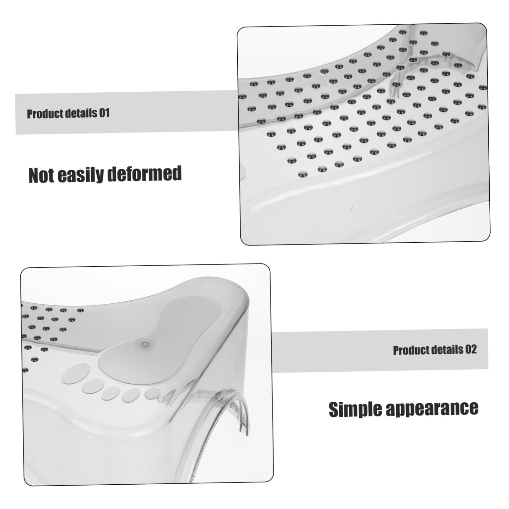 Sgabello per Wc per Bambini Design Antiscivolo in Pet Multifunzionale, Rialzo Bagno per Anziani e Ragazzi, Pratico Sgabello da Bagno Sicuro e Resistente