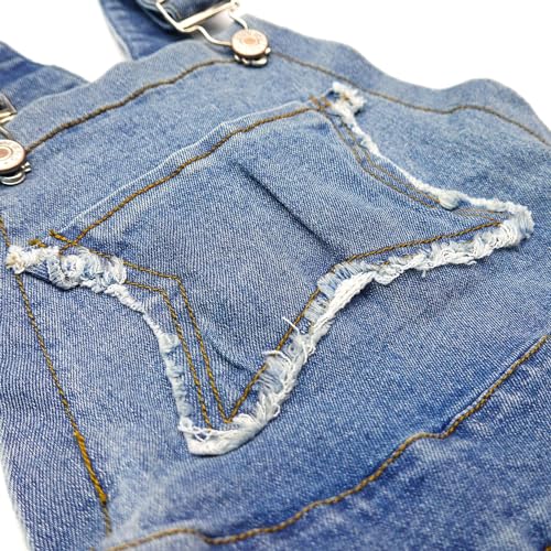 Image of KIDSCOOL SPACE Girls Denim Skirts,Little Big Girls Soft Stretchy Jeans Overall Dress
