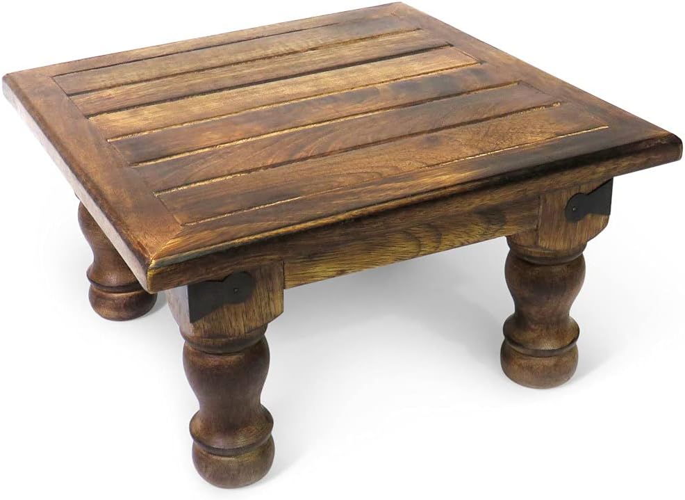Wooden Footstool, Plant Stand, Low Small Table Amazon.co.uk Home