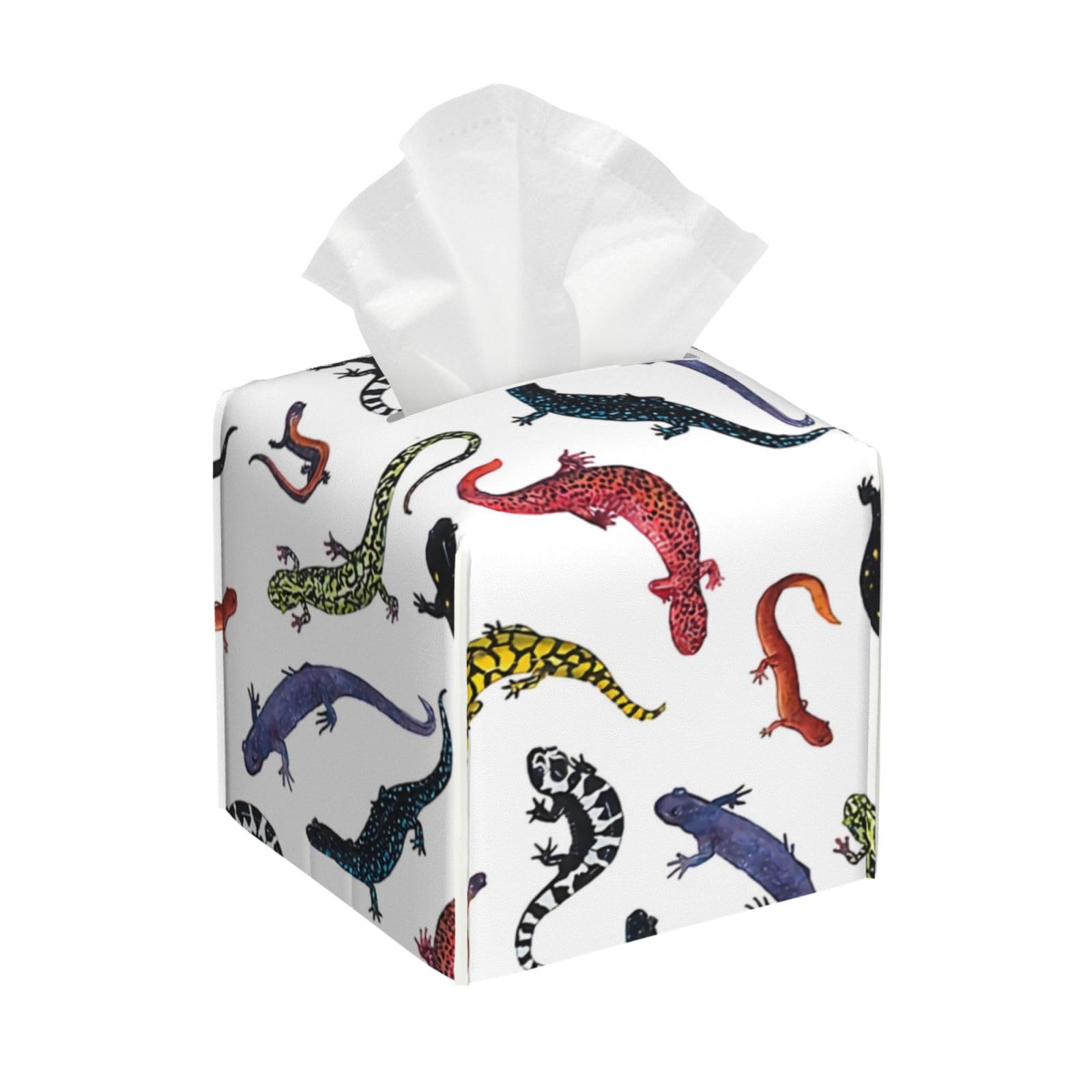 Xingfox As Pic Salamanders Tissue Box Cover, Fashionable Decorative Storage Box, Suitable For Most Places