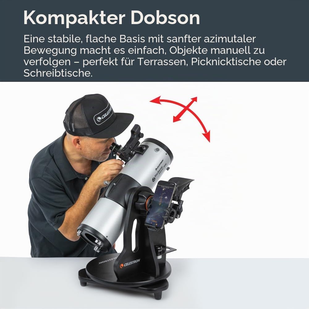 Celestron 22480 StarSense Explorer 114 mm Tisch-Dobson-Teleskop mit Smartphone-App-Unterstützung Funktioniert mit der StarSense-App – kompatibel mit iOS/Android – Bild 6