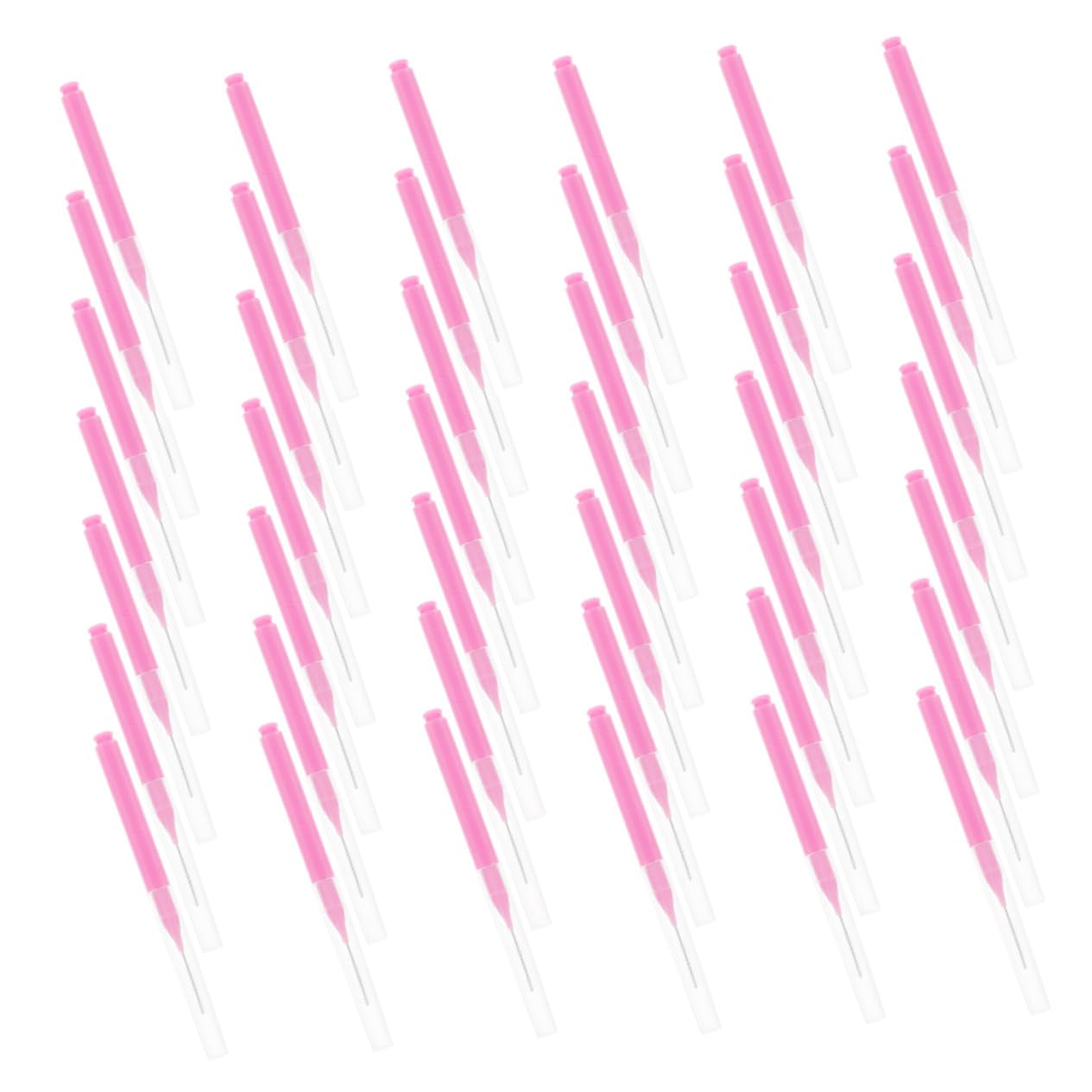 Cepillos Interdentales 200 Piezas de Pp y Acero Inoxidable Rosa | Herramienta de Limpieza Dental, para Encías y Dientes, Uso en Casa u Oficina
