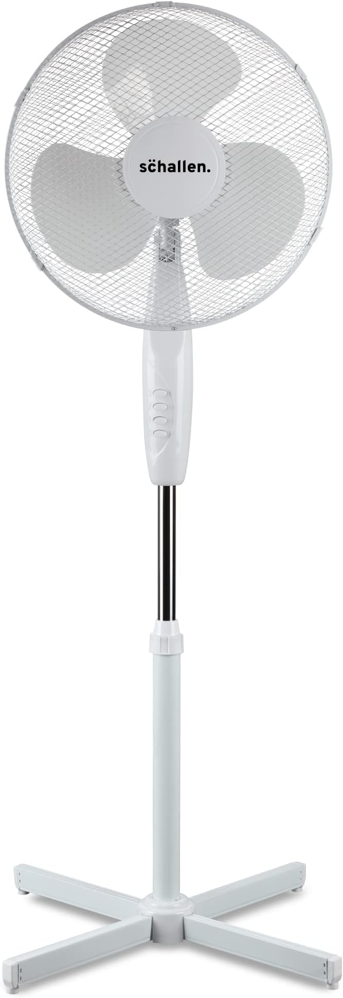 Schallen 16" Electric Oscillating Floor Standing Tall Pedestal Air Cooling Fan (White)