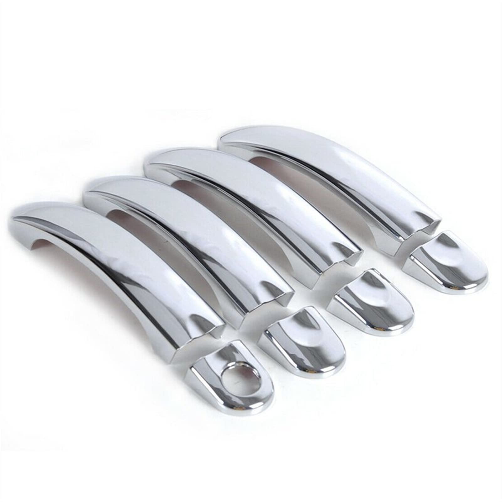 Fahbstr One Color Exterior Door Handle Cover For Jetta Mk5 8 Pcs Silver Car Door Handle Cover Trim Abs Chrome Decoration Cap Auto Accessories