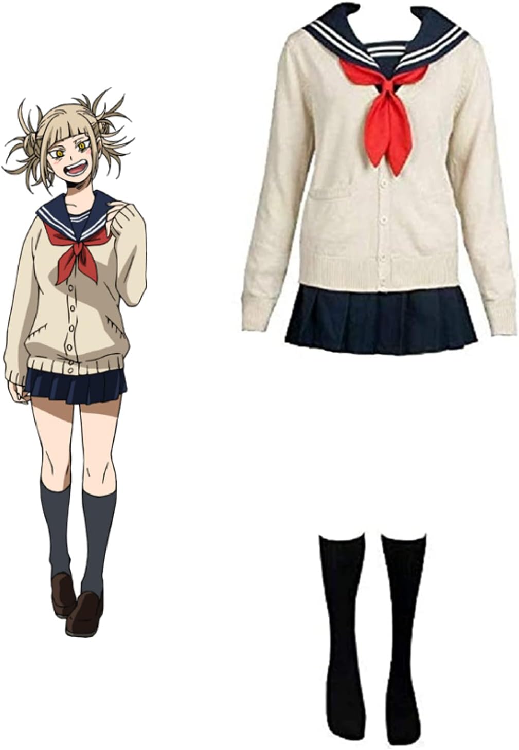 Cosplay Life My Hero Academia Himiko Toga Villain Cosplay Costume - Boku No Hero Academia Anime Character Merch Unisex Adult (S)