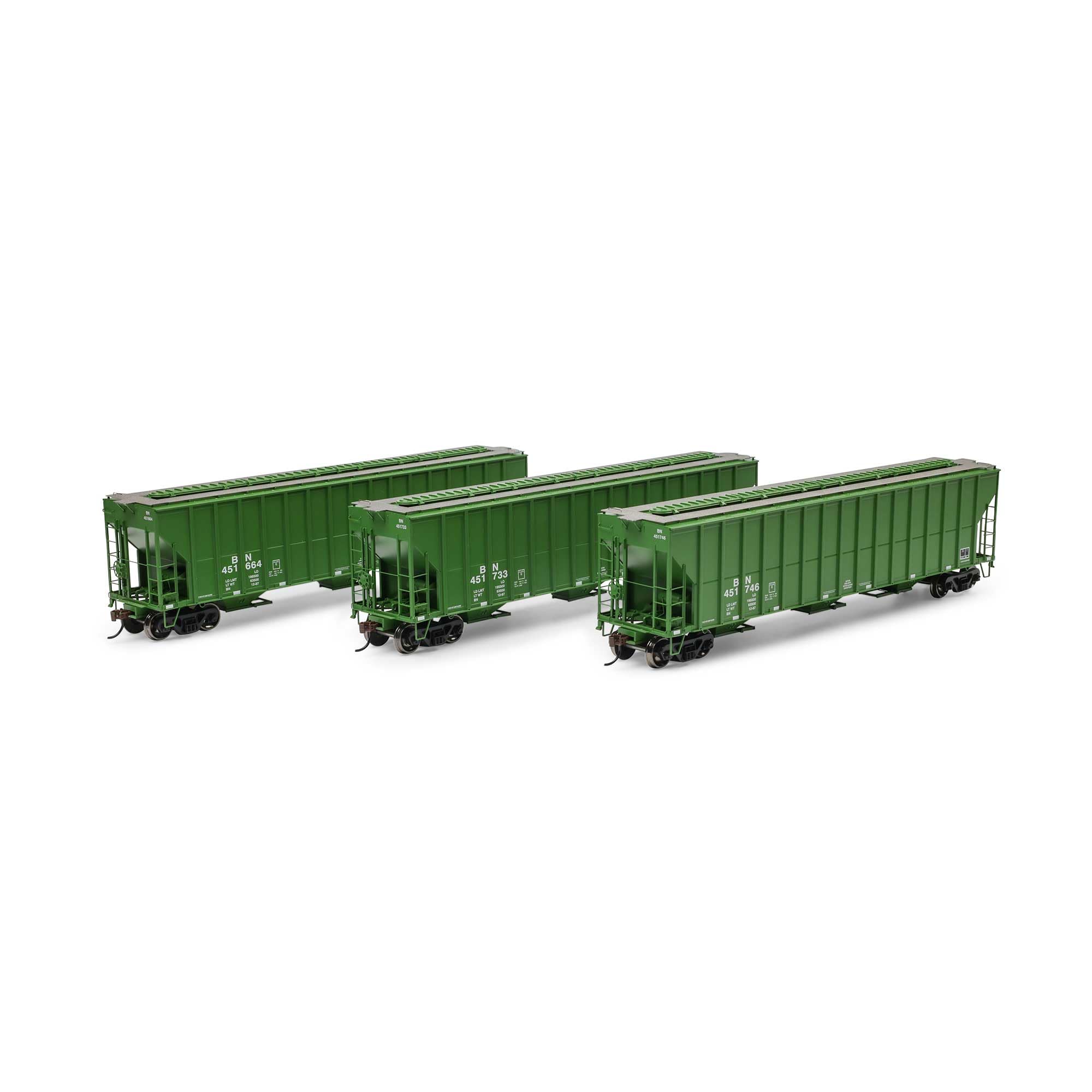 Athearn HO ATH FMC 4700 Covered Hopper BN #451664/451733/451746 3 ATH-1317