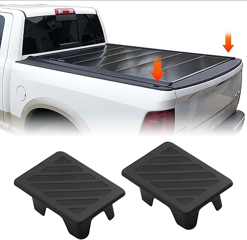 JERBOR Paquete de 2 fundas de silicona para camionetas, barandillas de estaca para Dodge Ram 1500 2500 3500 2009-2018 JERBOR Paquete de 2 fundas de silicona para camionetas, barandillas de estaca para Dodge Ram 1500 2500 3500 2009-2018