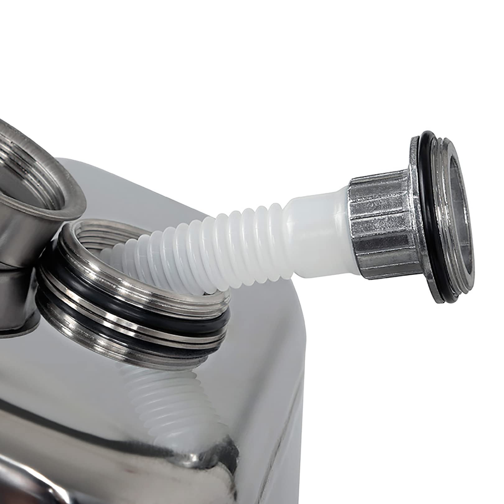 Tanica in acciaio inossidabile tanica di benzina, Portatile addensato Carburante serbatoio benzina Serbatoio di stoccaggio per Moto e Auto 10L 20L 25L 30L 35L 40L