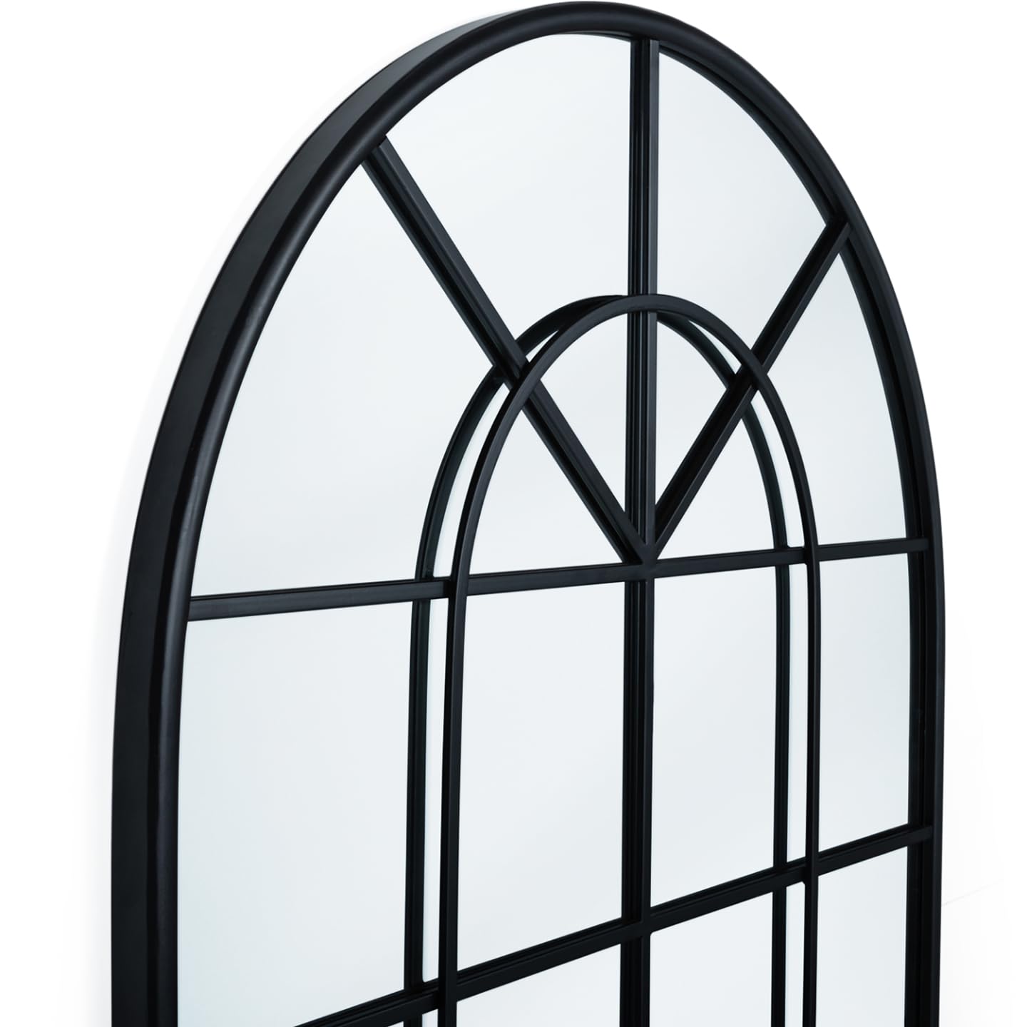 IDMarket - Espejo de arco de cristal de diseño industrial 80 x 100 cm