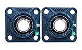 2 Pieces- 1 inch 4 Bolts Pillow Block Flange Bearing,UCF205-16,Self-Alignment, Brand New