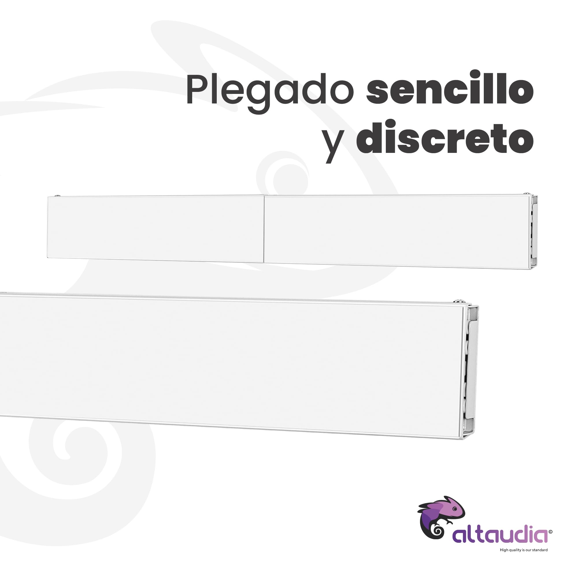 Tendedero Extensible de Pared 100cm Antioxidante - Invisible y Plegable con 5 Tubos de Aluminio, Extensible 9.5-50cm, Instalación en Pared Interior o Exterior, Instala sin Dificultad