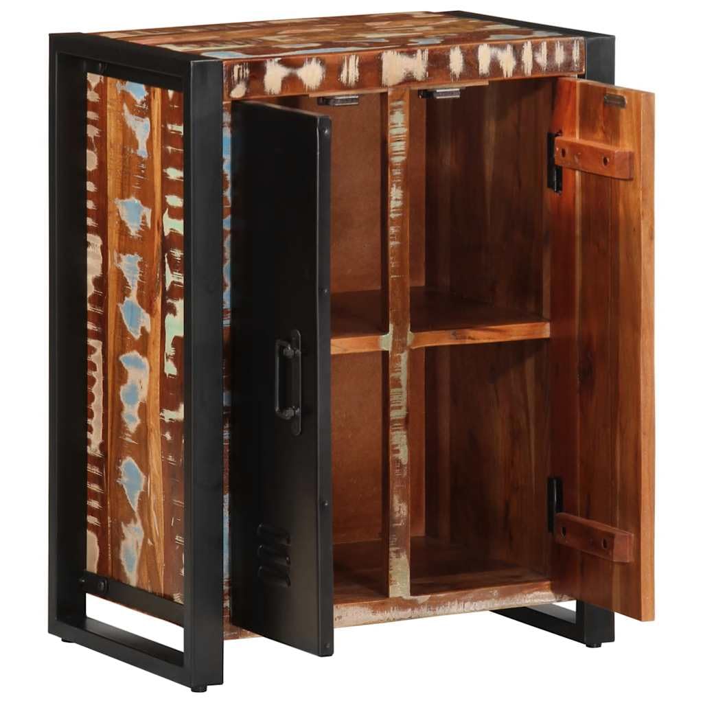 Credenza multicolore, 55 x 35 x 70 cm, in legno massiccio