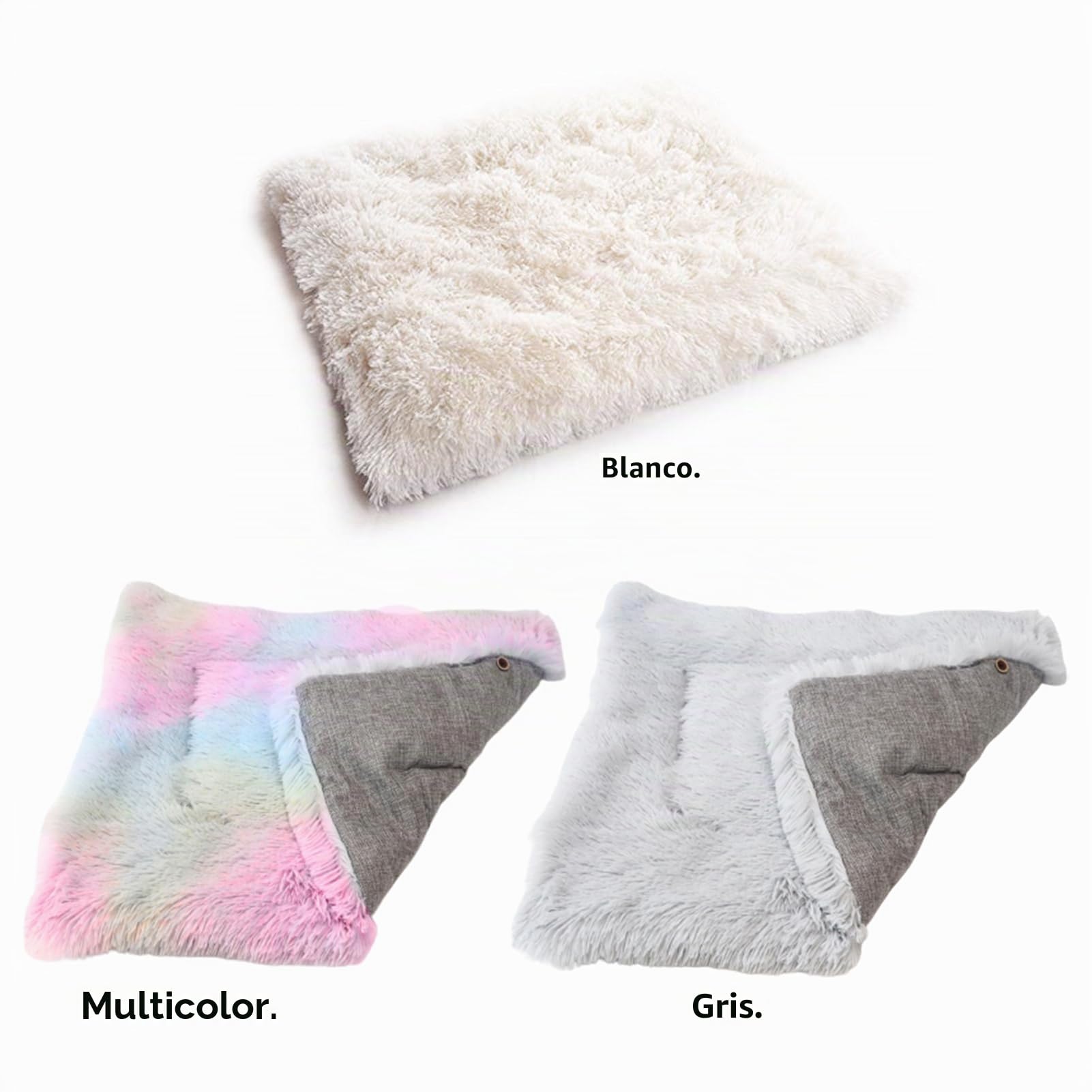 Manta Lavable Cómoda y Mullida para Gatos y Perros Pequeños, Cálida 2 en 1 (Multicolor)