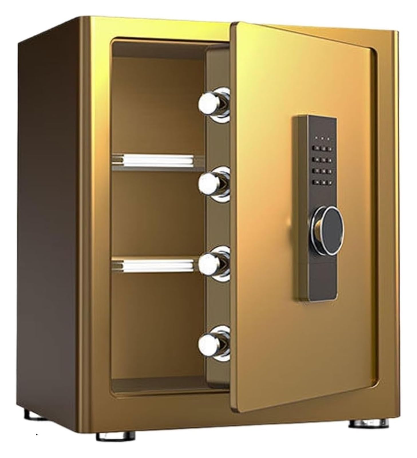 Cassaforte a mobile, Casseforti a gabinetto Cassaforte di sicurezza domestica in acciaio(Gold,Password)