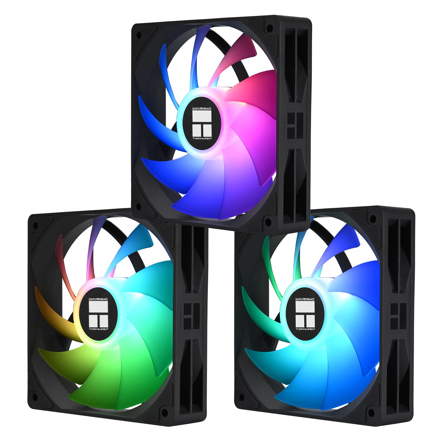 TR TL-C12C-X28-S X3, Lüfter mit 28 mm Dicke, leiser Kühler, 12 cm, Desktop-CPU-Lüfter, ARGB-LED-Licht, geräuscharm, geeignet für das Chassis