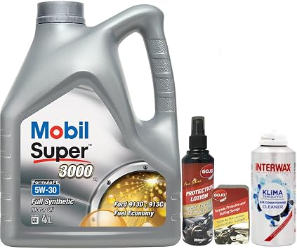 Mobil Super 3000 X1 Formula FE 5W30 Motor Yağı 4 L + Klima Temizleyici + Bakım Seti