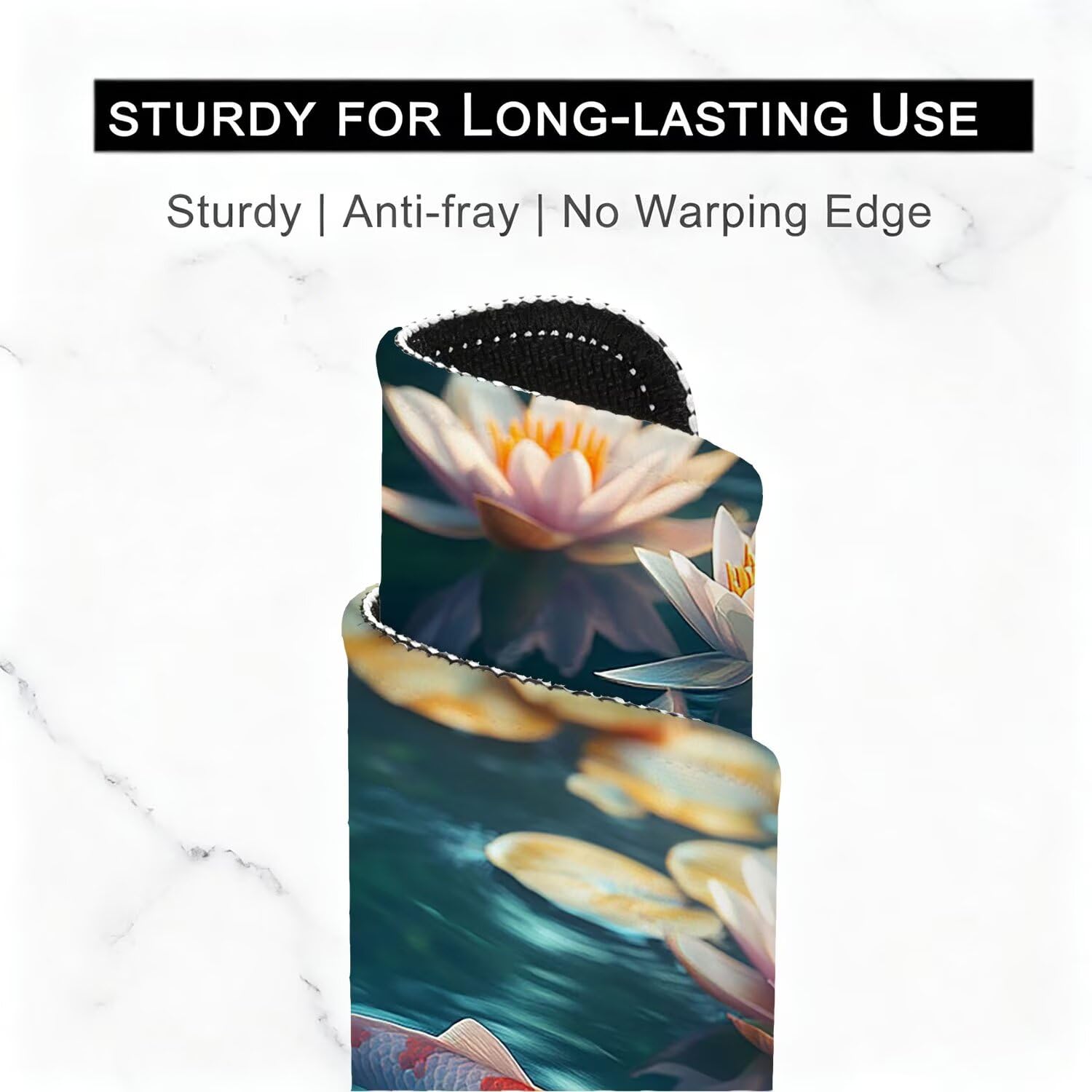 Tappetino Mouse Gaming XXL, Grande Mousepad 1200x600x4mm loto Koi 0x0-205 | Tappetino Scrivania con Base in Gomma Antiscivolo Bordi Cuciti per Computer, PC, Migliora la Precisione e la Velocità