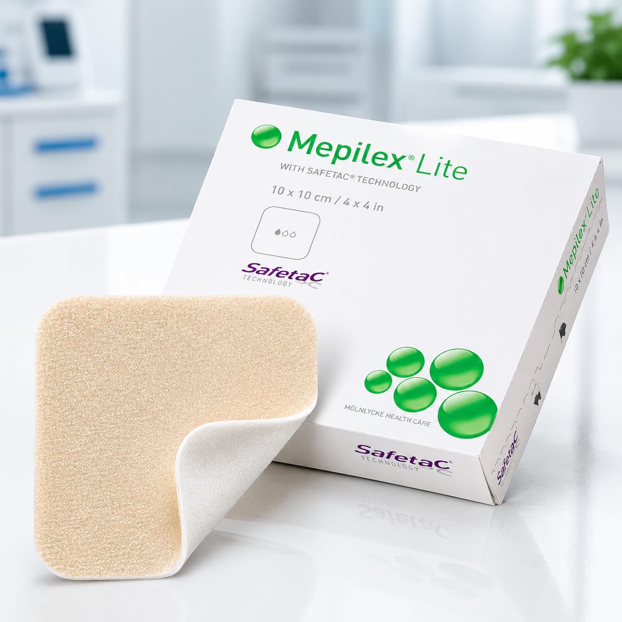 FLEX THE THIIN EFFECTIVE ABSORBENT FOAM DRESSING.PREVENT FROM MACREATION-BEST FOR FOOT ULCERS,PRESSURE INJURIES,PARTIAL THICKNESS BURNS AND RADIATION SKIN REACTIONS-SIZE 10CM*10CM/4 * 4 IN-image-12