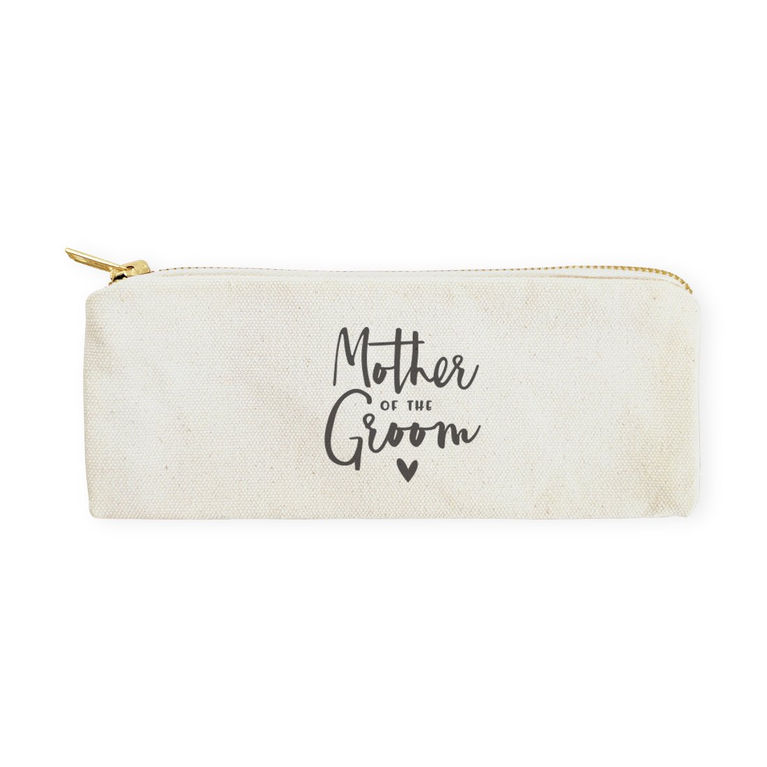 The Cotton & Canvas Co. Mother of the Groom Wedding Small Cosmetic Pouch, Bridal Party Gift and Travel Make Up Pouch