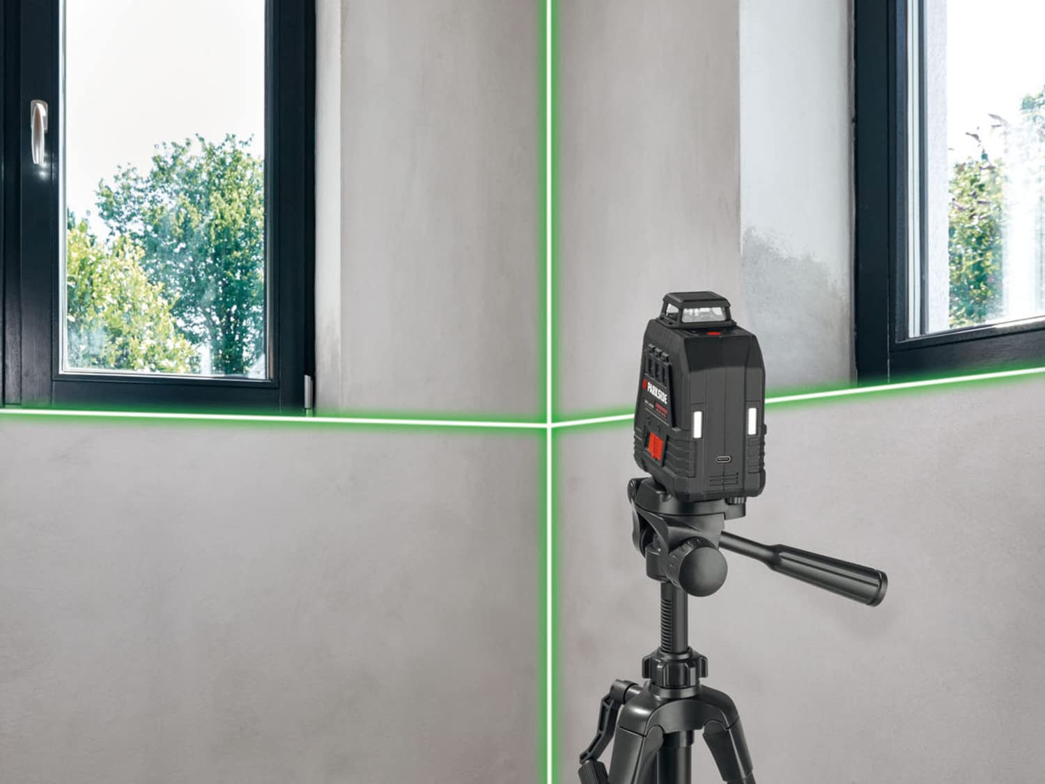 PARKSIDE PREFORMANCE 360° livellatore laser a croce PKLLP 360 senza cavo