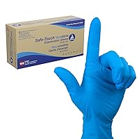 Vista 9 de Dynarex SafeTouch Guantes de nitrilo para exámenes, sin látex, libre de polvo.