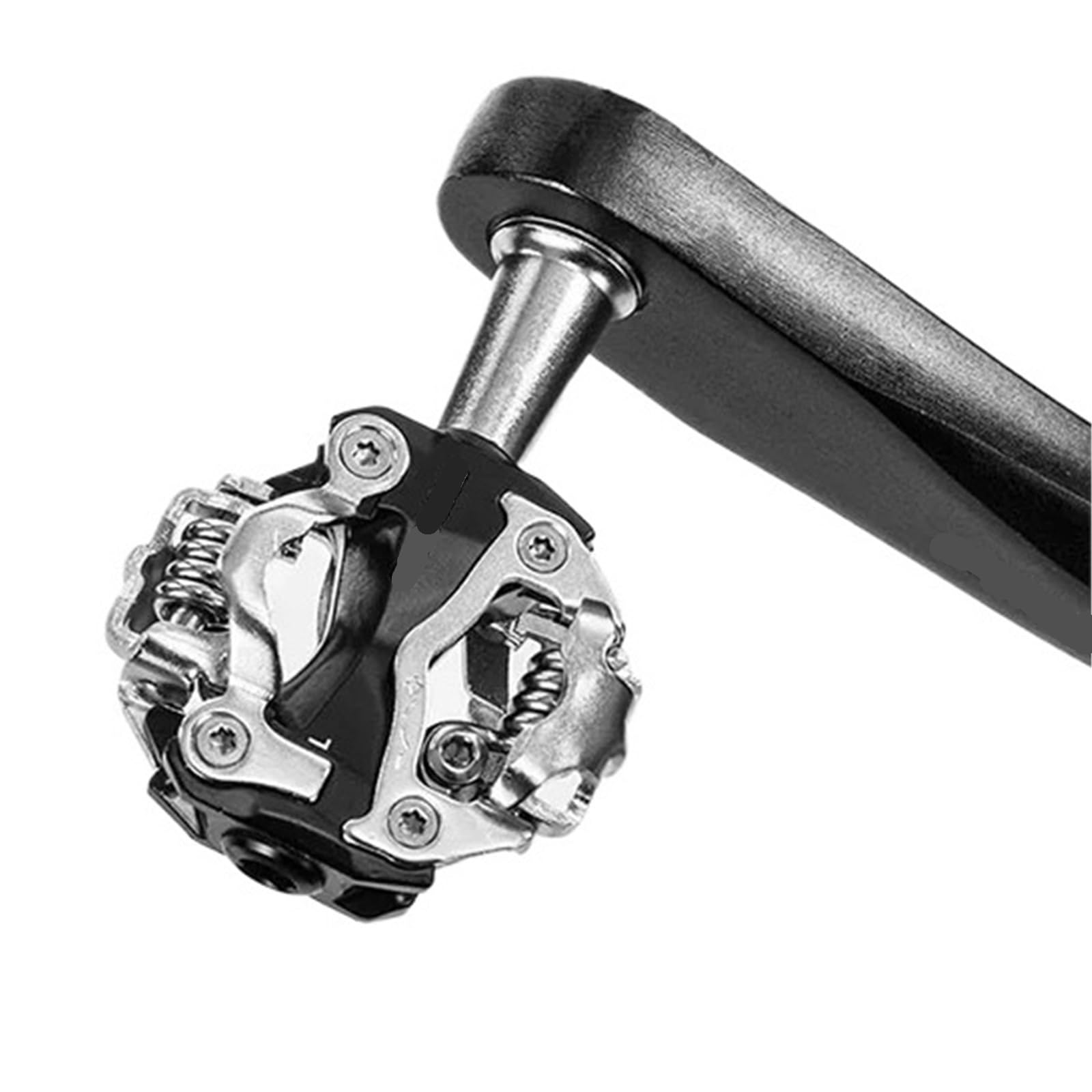 Compatible con Pedales MTB automáticos ZERAY SPD | Cuerpo de aleación, eje de Cr-Mo, tensión ajustable, incluye tacos, de doble cara