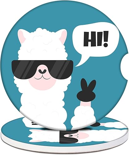 Miniatura 12 de Posavasos para Portavasos de Automóvil - Posavasos de Cerámica Absorbente de Conejo Fresa con Leche, Paquete de 2, Posavasos para Portavasos de