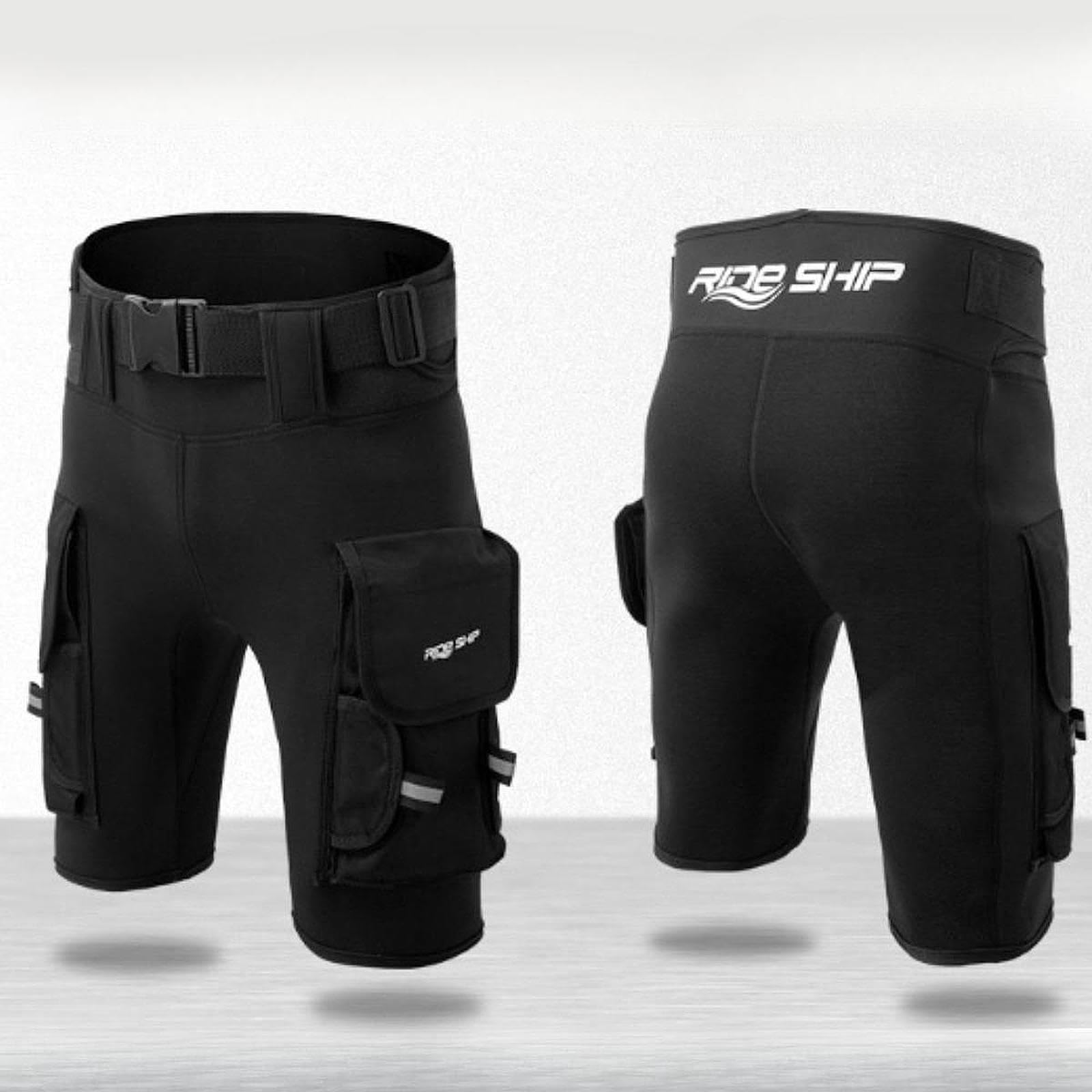 Perfeclan Tauchershorts Neoprenanzug-Shorts Verstellbarer Gürtel Neoprenanzüge Hosen Männer Tauchhosen zum Tauchen Schnorcheln Männer Kanufahren Schwimmen