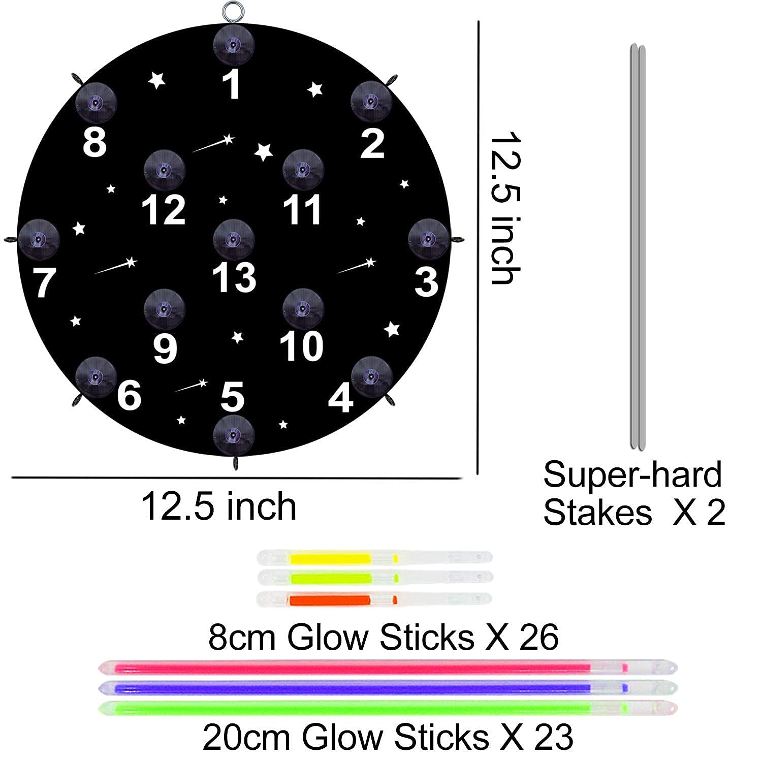 Buy Unbrands LLKMDSS 12.5 Inch Glowing in The Dark Ring Toss Game