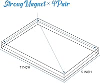 Vista 5 de 10 unidades de marco de fotos acrílico 5×7 transparente, de doble cara, magnético, sin montura, para bebé, amigo, familia, de escritorio