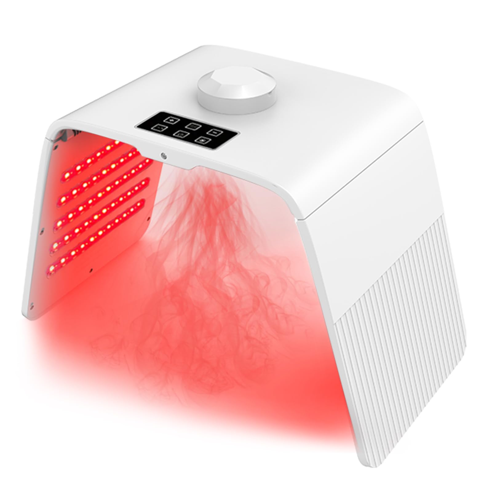 Máscara LED de belleza de 7 colores, máscara facial LED, lámpara de terapia de luz roja plegable para cara y cuerpo, máquina de terapia de luz LED con función de niebla, uso doméstico y de salón